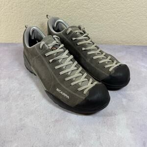 Scarpa Mojito Shoes Men 12 Gray Suede Vibram Climbing Approach Hiking Sneakers